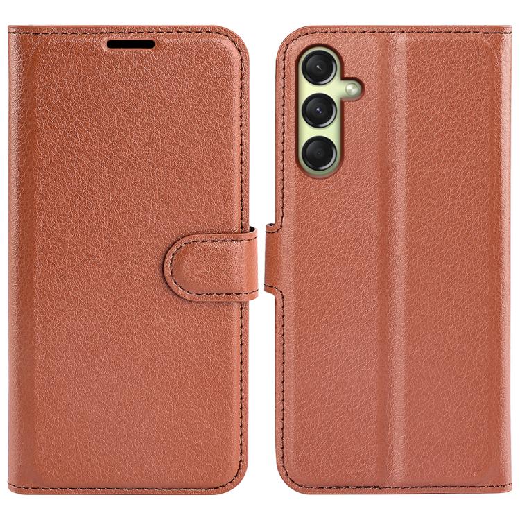 Custodia per telefono in pelle con supporto e motivo a flip orizzontale con trama Litchi, For Galaxy S25 Ultra 5G, For Galaxy A16 5G