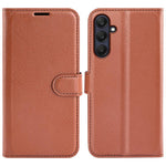 Custodia per telefono in pelle con supporto e motivo a flip orizzontale con trama Litchi, For Galaxy A26 5G, For Galaxy A36 5G
