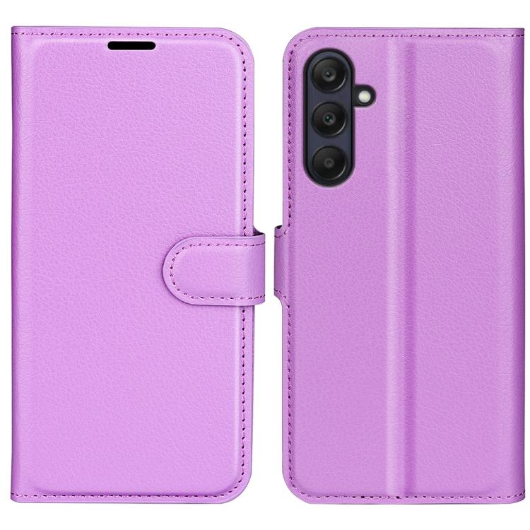 Custodia per telefono in pelle con supporto e motivo a flip orizzontale con trama Litchi, For Galaxy A26 5G, For Galaxy A36 5G