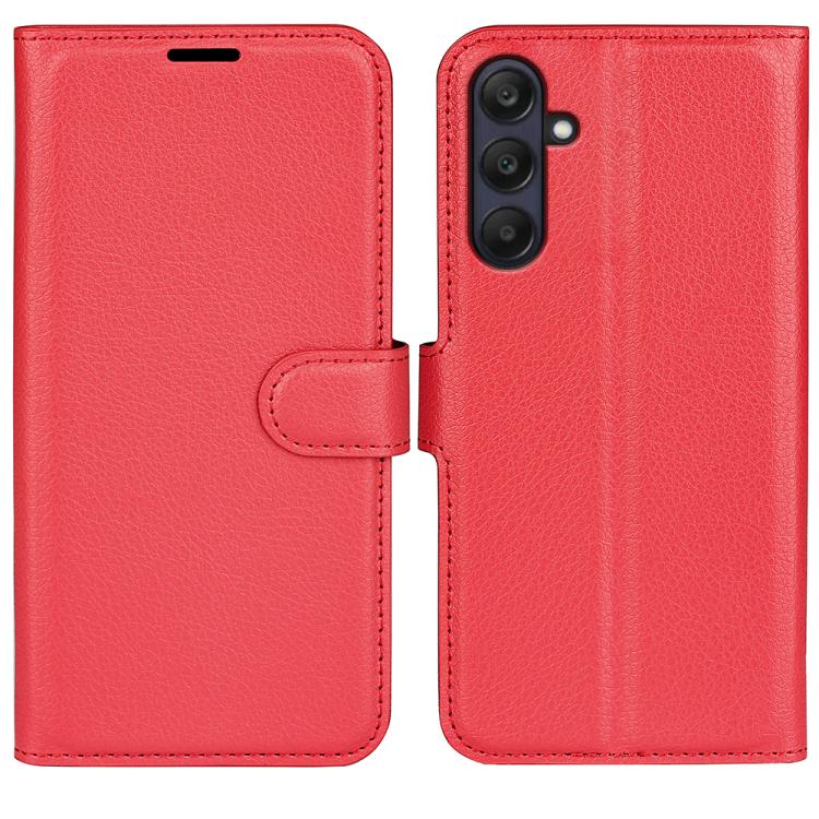 Custodia per telefono in pelle con supporto e motivo a flip orizzontale con trama Litchi, For Galaxy A26 5G, For Galaxy A36 5G