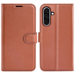 Custodia per telefono in pelle con supporto e motivo a flip orizzontale con trama Litchi, For Galaxy A26 5G, For Galaxy A36 5G