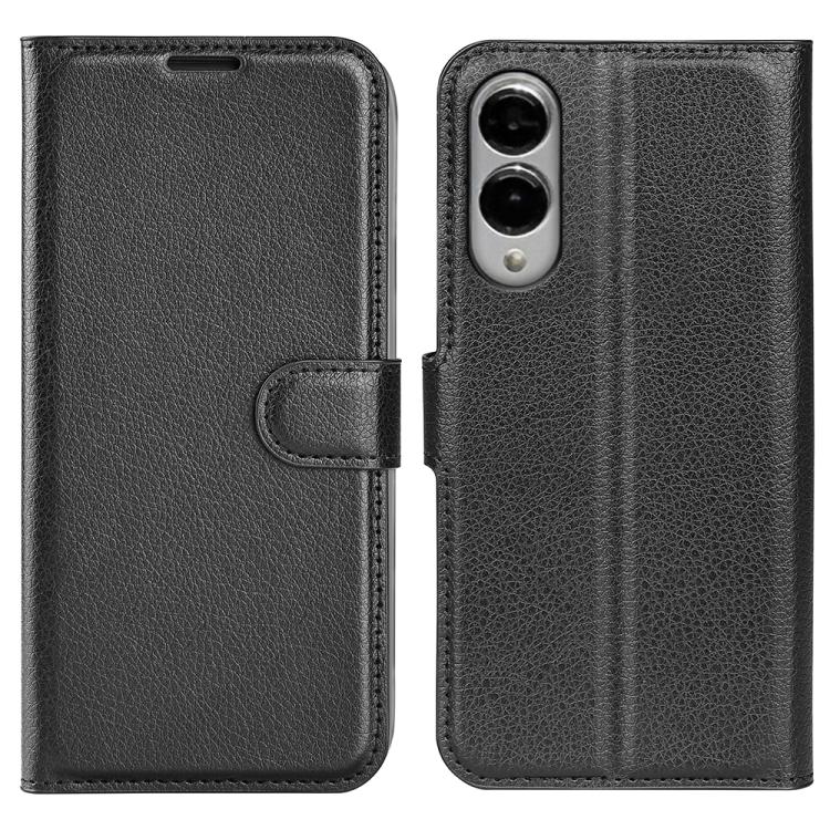Custodia per telefono in pelle con supporto e motivo a flip orizzontale con trama Litchi, For Galaxy S25 Edge 5G, For Galaxy A06 5G