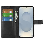 Custodia per telefono in pelle con supporto e motivo a flip orizzontale con trama Litchi, For Galaxy S25 Edge 5G, For Galaxy A06 5G