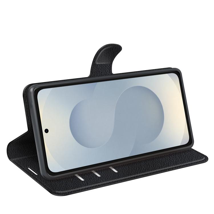 Custodia per telefono in pelle con supporto e motivo a flip orizzontale con trama Litchi, For Galaxy S25 Edge 5G, For Galaxy A06 5G