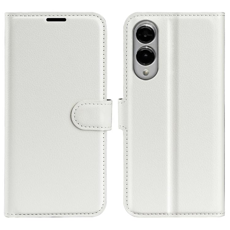 Custodia per telefono in pelle con supporto e motivo a flip orizzontale con trama Litchi, For Galaxy S25 Edge 5G, For Galaxy A06 5G