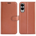 Custodia per telefono in pelle con supporto e motivo a flip orizzontale con trama Litchi, For Galaxy S25 Edge 5G, For Galaxy A06 5G