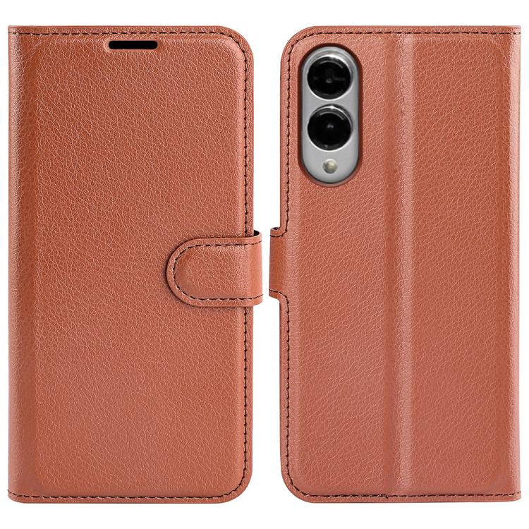 Custodia per telefono in pelle con supporto e motivo a flip orizzontale con trama Litchi, For Galaxy S25 Edge 5G, For Galaxy A06 5G