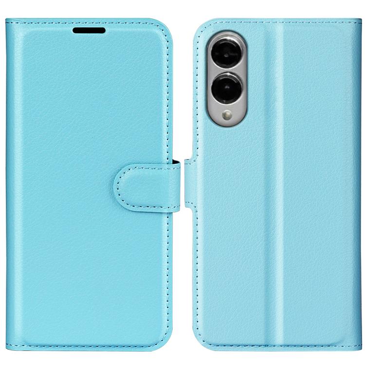 Custodia per telefono in pelle con supporto e motivo a flip orizzontale con trama Litchi, For Galaxy S25 Edge 5G, For Galaxy A06 5G