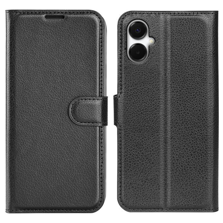 Custodia per telefono in pelle con supporto e motivo a flip orizzontale con trama Litchi, For Galaxy S25 Edge 5G, For Galaxy A06 5G
