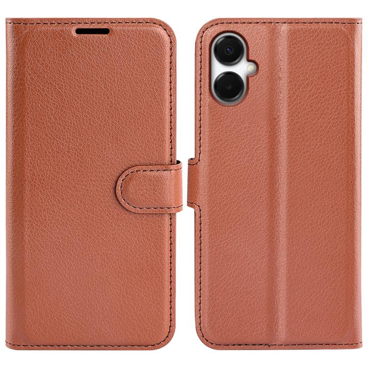 Custodia per telefono in pelle con supporto e motivo a flip orizzontale con trama Litchi, For Galaxy S25 Edge 5G, For Galaxy A06 5G