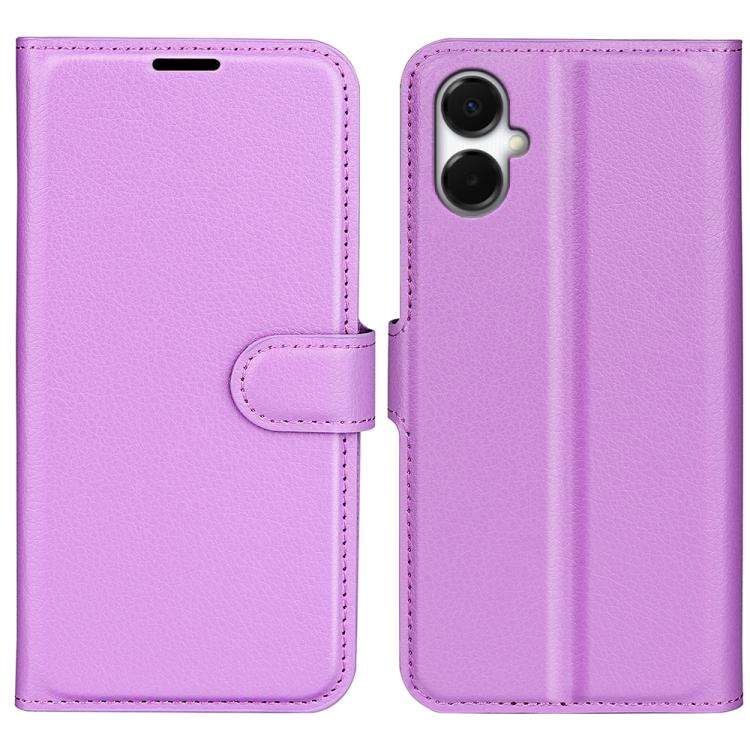 Custodia per telefono in pelle con supporto e motivo a flip orizzontale con trama Litchi, For Galaxy S25 Edge 5G, For Galaxy A06 5G