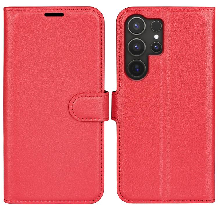 Custodia per telefono in pelle con supporto e motivo a flip orizzontale con trama Litchi, For Galaxy S25 Ultra 5G, For Galaxy A16 5G