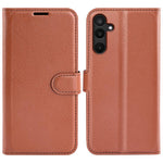Custodia per telefono in pelle con supporto e motivo a flip orizzontale con trama Litchi, For Galaxy M36 5G / F36 5G, For Galaxy M16 / F16