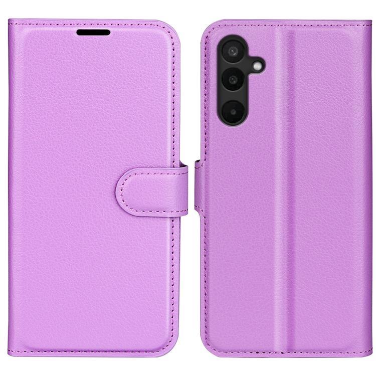 Custodia per telefono in pelle con supporto e motivo a flip orizzontale con trama Litchi, For Galaxy M36 5G / F36 5G, For Galaxy M16 / F16