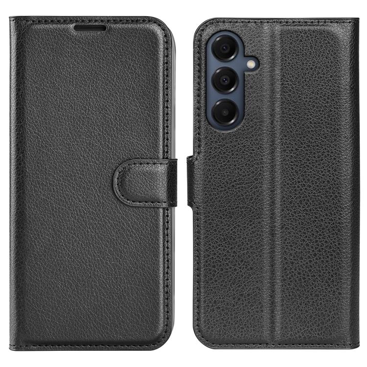 Custodia per telefono in pelle con supporto e motivo a flip orizzontale con trama Litchi, For Galaxy S25 FE 5G, For Galaxy A17 5G