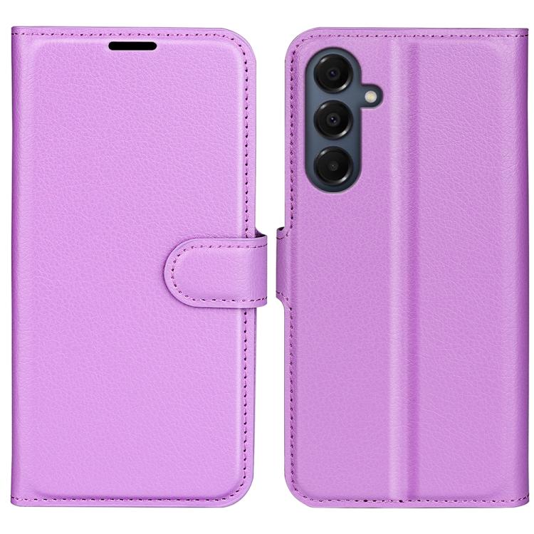 Custodia per telefono in pelle con supporto e motivo a flip orizzontale con trama Litchi, For Galaxy S25 FE 5G, For Galaxy A17 5G