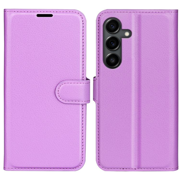 Custodia per telefono in pelle con supporto e motivo a flip orizzontale con trama Litchi, For Galaxy S25 FE 5G, For Galaxy A17 5G