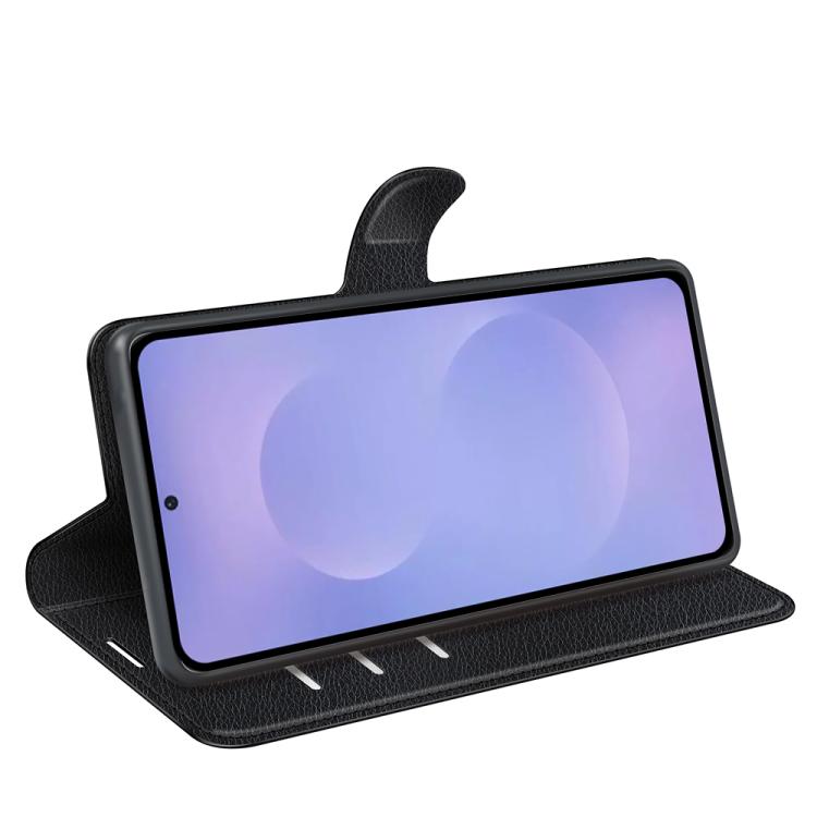 Custodia per telefono in pelle con supporto e motivo a flip orizzontale con trama Litchi, For Galaxy S26 5G, For Galaxy A57 5G