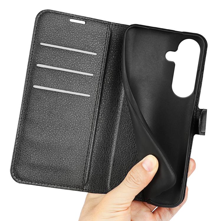 Custodia per telefono in pelle con supporto e motivo a flip orizzontale con trama Litchi, For Galaxy S26 5G, For Galaxy A57 5G