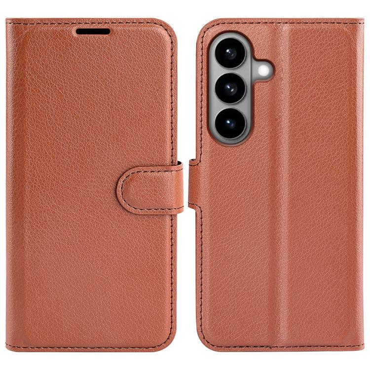 Custodia per telefono in pelle con supporto e motivo a flip orizzontale con trama Litchi, For Galaxy S26 5G, For Galaxy A57 5G