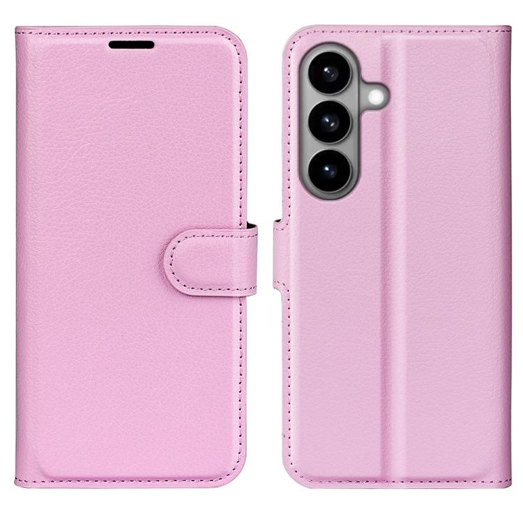 Custodia per telefono in pelle con supporto e motivo a flip orizzontale con trama Litchi, For Galaxy S26 5G, For Galaxy A57 5G
