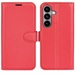 Custodia per telefono in pelle con supporto e motivo a flip orizzontale con trama Litchi, For Galaxy S26 5G, For Galaxy A57 5G
