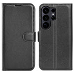 Custodia per telefono in pelle con supporto e motivo a flip orizzontale con trama Litchi, For Galaxy S26 Edge 5G, For Galaxy S26 Ultra 5G