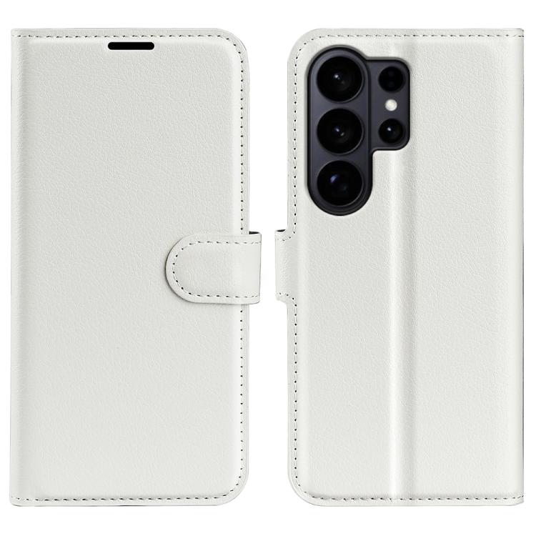 Custodia per telefono in pelle con supporto e motivo a flip orizzontale con trama Litchi, For Galaxy S26 Edge 5G, For Galaxy S26 Ultra 5G