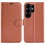 Custodia per telefono in pelle con supporto e motivo a flip orizzontale con trama Litchi, For Galaxy S26 Edge 5G, For Galaxy S26 Ultra 5G