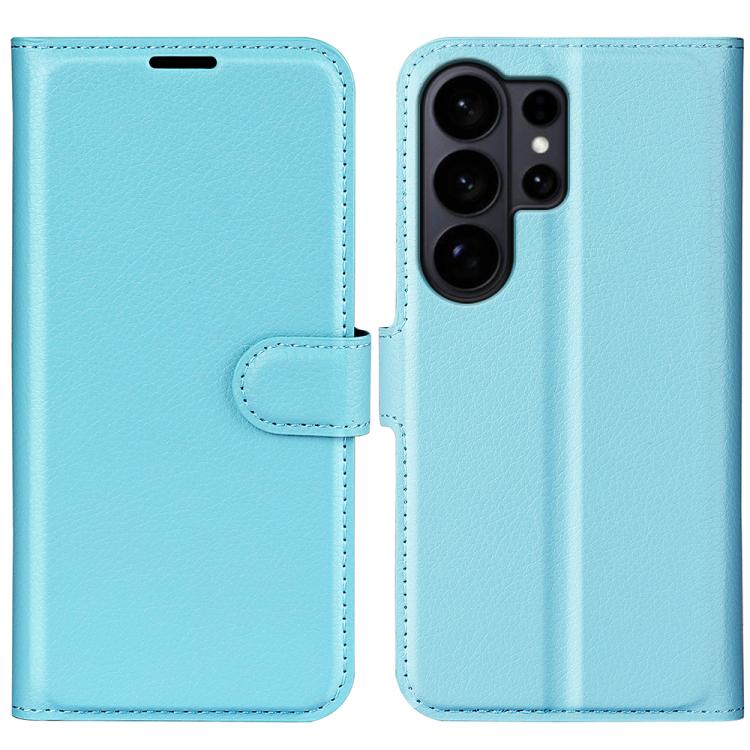 Custodia per telefono in pelle con supporto e motivo a flip orizzontale con trama Litchi, For Galaxy S26 Edge 5G, For Galaxy S26 Ultra 5G