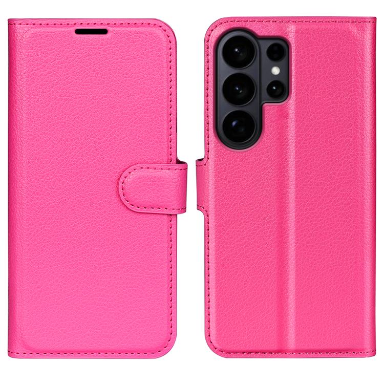 Custodia per telefono in pelle con supporto e motivo a flip orizzontale con trama Litchi, For Galaxy S26 Edge 5G, For Galaxy S26 Ultra 5G