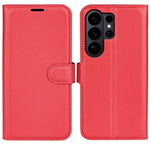 Custodia per telefono in pelle con supporto e motivo a flip orizzontale con trama Litchi, For Galaxy S26 Edge 5G, For Galaxy S26 Ultra 5G