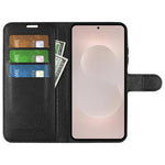 Custodia per telefono in pelle con supporto e motivo a flip orizzontale con trama Litchi, For Galaxy S26 Edge 5G, For Galaxy S26 Ultra 5G