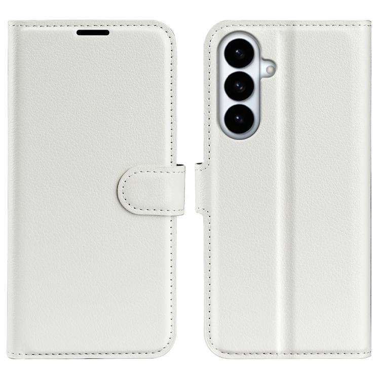 Custodia per telefono in pelle con supporto e motivo a flip orizzontale con trama Litchi, For Galaxy S26 FE 5G, For Galaxy S26+ 5G