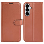 Custodia per telefono in pelle con supporto e motivo a flip orizzontale con trama Litchi, For Galaxy S26 FE 5G, For Galaxy S26+ 5G