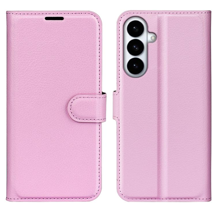 Custodia per telefono in pelle con supporto e motivo a flip orizzontale con trama Litchi, For Galaxy S26 FE 5G, For Galaxy S26+ 5G