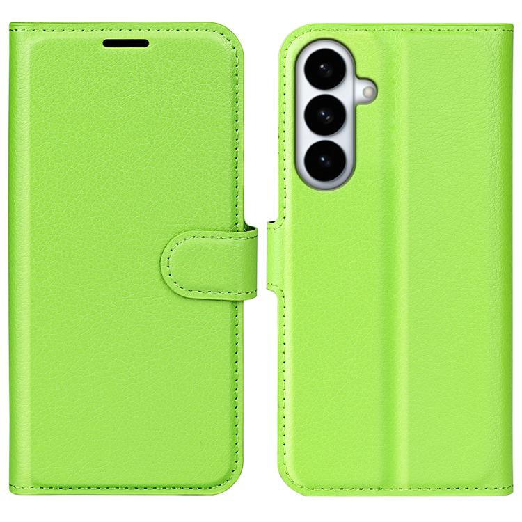 Custodia per telefono in pelle con supporto e motivo a flip orizzontale con trama Litchi, For Galaxy S26 FE 5G, For Galaxy S26+ 5G