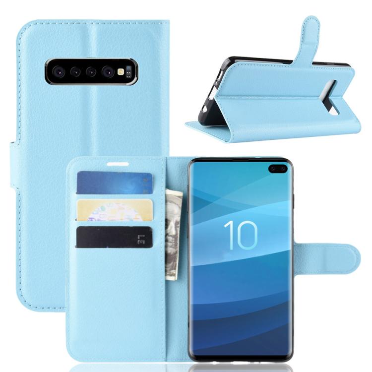 Custodia per telefono in pelle con supporto e motivo a flip orizzontale con trama Litchi, For Galaxy Xcover7 Pro, For Galaxy S10 5G 6.7