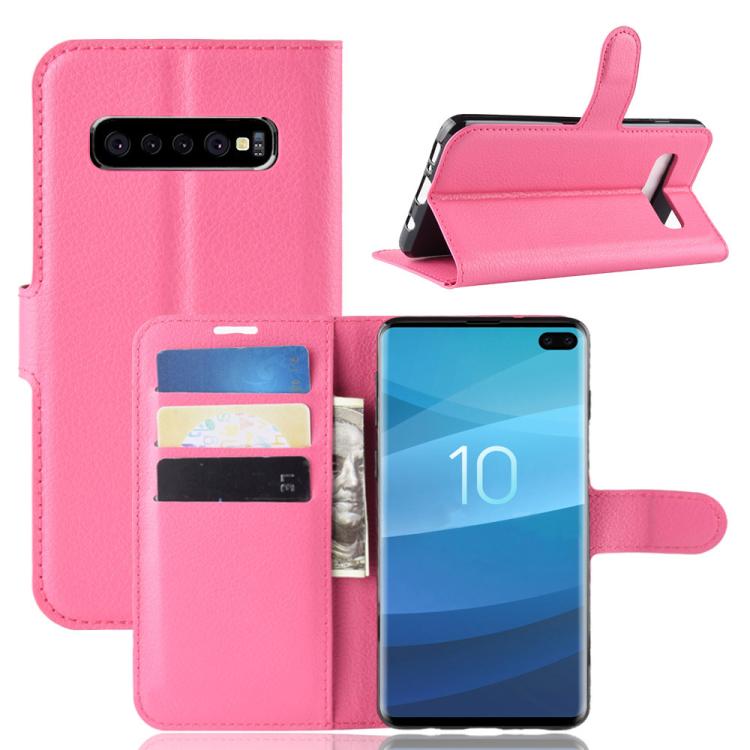 Custodia per telefono in pelle con supporto e motivo a flip orizzontale con trama Litchi, For Galaxy Xcover7 Pro, For Galaxy S10 5G 6.7
