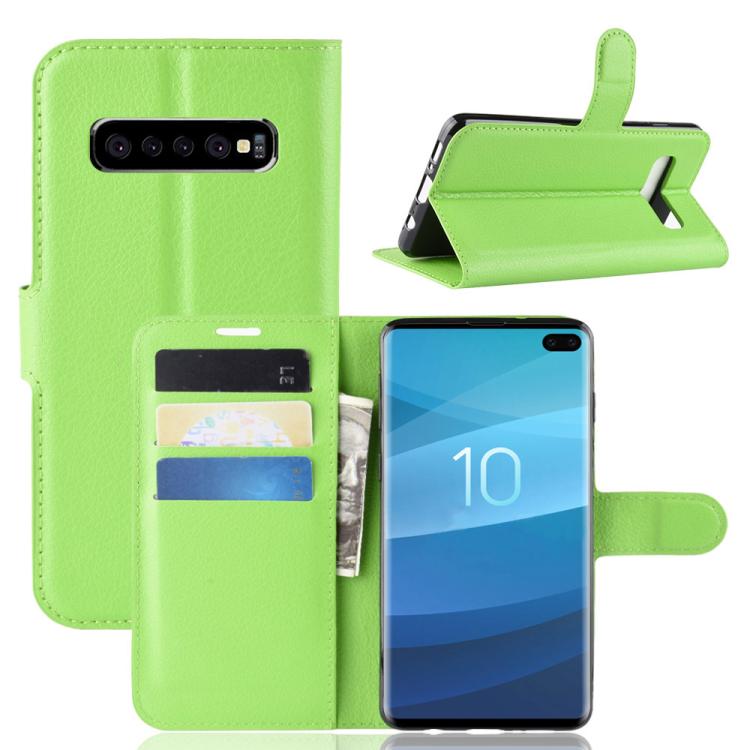 Custodia per telefono in pelle con supporto e motivo a flip orizzontale con trama Litchi, For Galaxy Xcover7 Pro, For Galaxy S10 5G 6.7