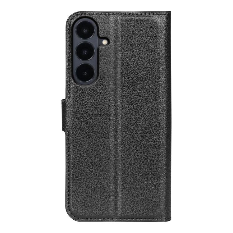 Custodia per telefono in pelle con supporto e motivo a flip orizzontale con trama Litchi, For Galaxy S26 FE 5G, For Galaxy S26+ 5G