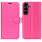 Custodia per telefono in pelle con supporto e motivo a flip orizzontale con trama Litchi, For Galaxy S26 FE 5G, For Galaxy S26+ 5G