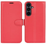 Custodia per telefono in pelle con supporto e motivo a flip orizzontale con trama Litchi, For Galaxy S26 FE 5G, For Galaxy S26+ 5G