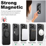 Custodia per telefono con supporto girevole a 360° Suteni G3 Oil Wax MagSafe Back, For iPhone 12 Pro