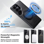 Custodia per telefono con supporto girevole a 360° Suteni G3 Oil Wax MagSafe Back, For Samsung Galaxy S26 Ultra 5G, For Samsung Galaxy S25 5G, For Samsung Galaxy S25+ 5G, For Samsung Galaxy S25 Ultra 5G, For Samsung Galaxy S24 Ultra 5G                 ...