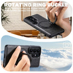Custodia per telefono con supporto girevole a 360° Suteni G3 Oil Wax MagSafe Back, For Samsung Galaxy S26 Ultra 5G, For Samsung Galaxy S25 5G, For Samsung Galaxy S25+ 5G, For Samsung Galaxy S25 Ultra 5G, For Samsung Galaxy S24 Ultra 5G                 ...