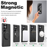 Custodia per telefono MagSafe con supporto girevole a 360° in pelle e fibra di carbonio Suteni G3, For Samsung Galaxy S26 Ultra 5G, For Samsung Galaxy S25 5G, For Samsung Galaxy S25+ 5G, For Samsung Galaxy S25 Ultra 5G, For Samsung Galaxy S24 Ultra 5G ...