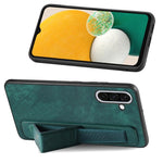 Custodia per telefono con retro in pelle e porta braccialetto retrò, For Samsung Galaxy A36