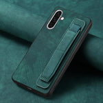 Custodia per telefono con retro in pelle e porta braccialetto retrò, For Samsung Galaxy A36
