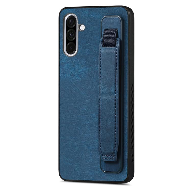 Custodia per telefono con retro in pelle e porta braccialetto retrò, For Samsung Galaxy A57 5G, For Samsung Galaxy A37 5G, For Samsung Galaxy S25 Edge 5G, For Samsung Galaxy A56 5G